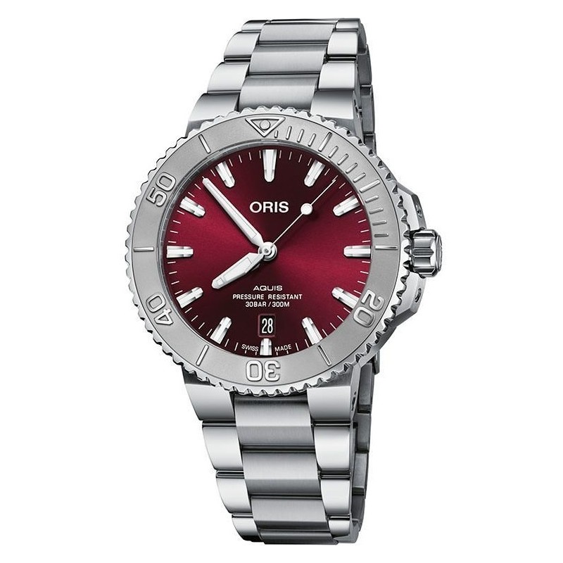 Montre ORIS MOD. AQUIS DATE RELIEF CHERRY 733776641580782205PE