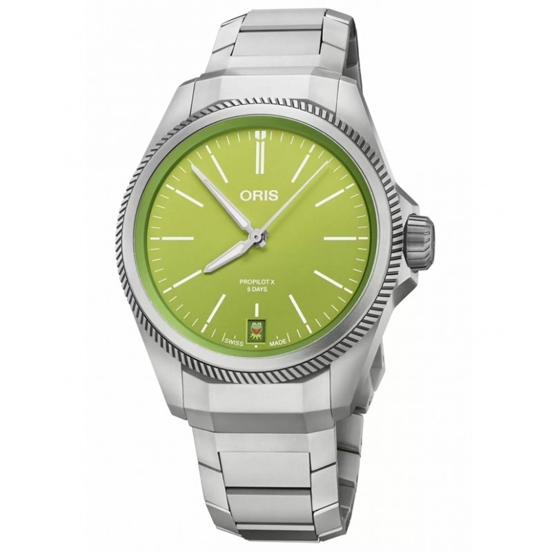 Montre ORIS MOD. PROPILOT X KERMIT EDITION 40077787157SET