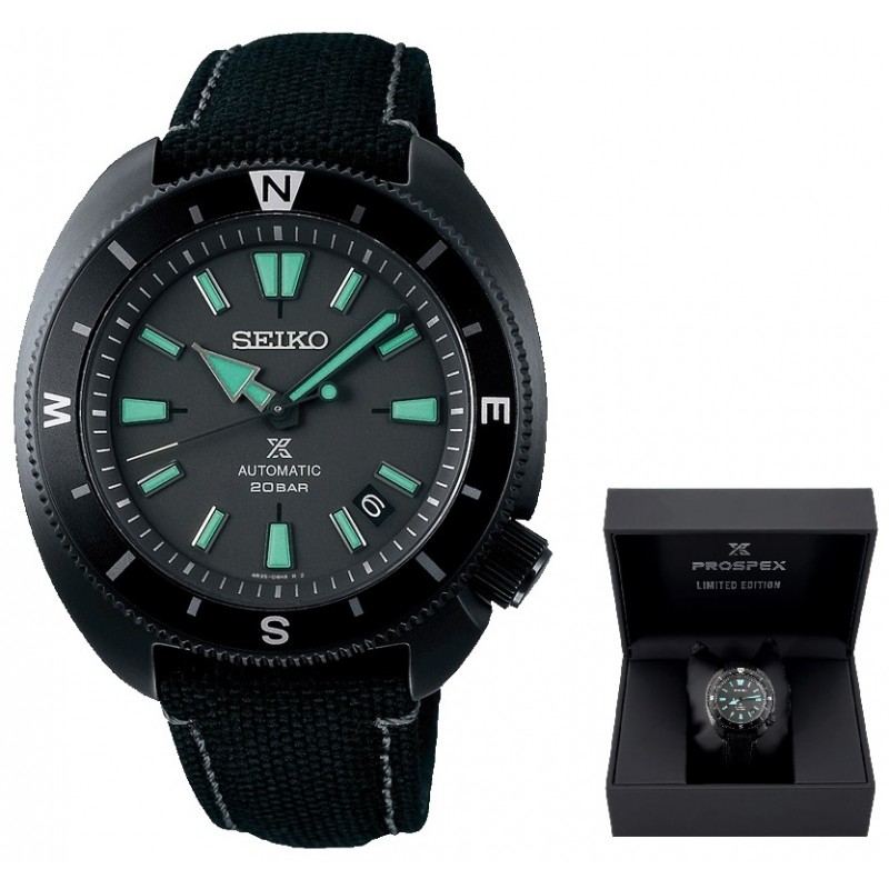 Montre SEIKO PROSPEX Mod. DIVERS - BLACK SERIE NIGHT VISION TORTUGA AUTOMATIC - LIMITED EDITION SRPH99K1